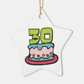 30歳お誕生日ケーキ セラミックオーナメント (左)