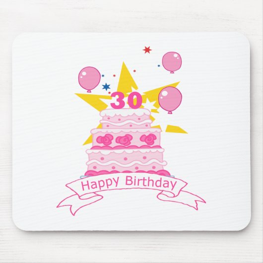 30歳お誕生日ケーキ マウスパッド (正面)
