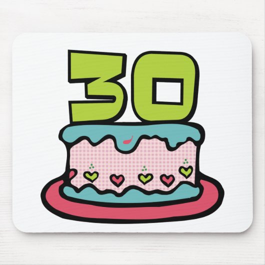 30歳お誕生日ケーキ マウスパッド (正面)