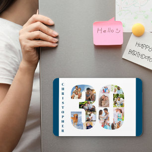 30歳から30歳の誕生日の写真コラージュ マグネット