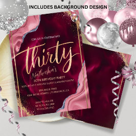 30歳から30歳までの誕生日パーティの招待状 招待状