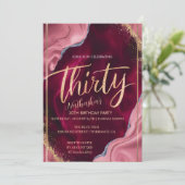 30歳から30歳までの誕生日パーティの招待状 招待状 (スタンド正面)