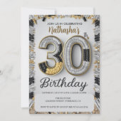 30歳から30歳までの誕生日パーティの招待状 招待状 (正面)