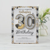 30歳から30歳までの誕生日パーティの招待状 招待状 (スタンド正面)