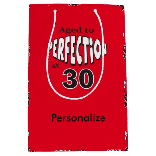 30歳で完全熟成 | 30th誕生日 ミディアムペーパーバッグ (正面)