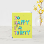 30歳で幸せ読だ カード (黄色い花)