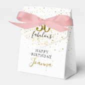 30歳で素敵な誕生日 ゴールドとブラックのエレガント フェイバーボックス (正面サイド)