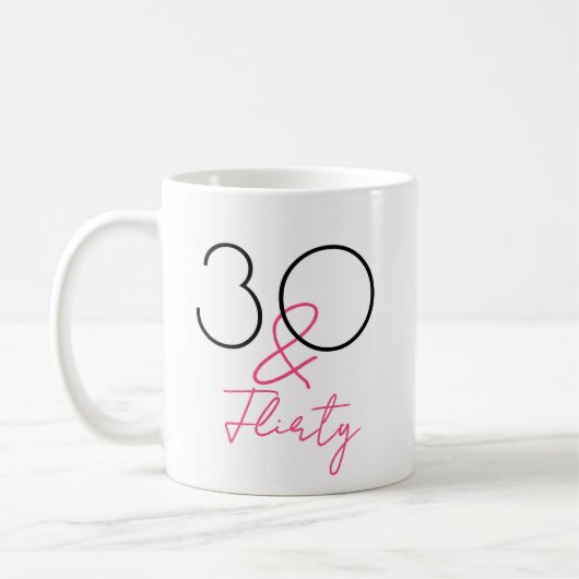 30歳とピ気のあるそぶりをしたックスクリプト30歳の誕生日 コーヒーマグカップ (左)