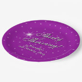 30歳と元気、ピンクパープル30歳の誕生日9" ペーパープレート (アングル)