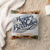 30歳と盛り上がりカスタム:30歳の誕生日 クッション (ブランケット)