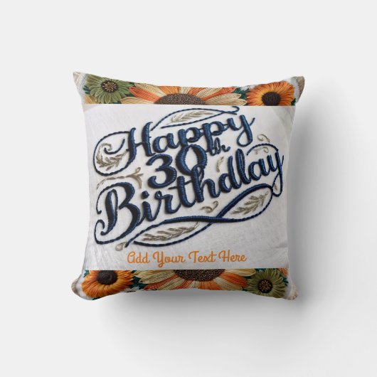 30歳と盛り上がりカスタム:30歳の誕生日 クッション (正面)