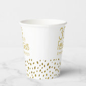 30歳と素晴らしいエレガント金ゴールドグリッター30歳の誕生日 紙コップ (右)