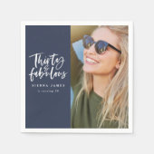 30歳と素晴らしい誕生日パーティーの写真ナプキン スタンダードカクテルナプキン (正面)