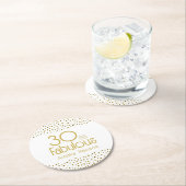 30歳と素晴らしい金ゴールドグリッター30歳の誕生日 ラウンドペーパーコースター (インサイチュ)