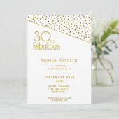 30歳と素晴らしい金ゴールドグリッター30歳の誕生日 招待状 (スタンド正面)