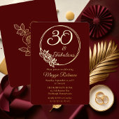 30歳と素晴らしい30歳の誕生日パーティースタンプ 箔招待状