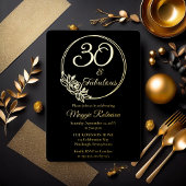 30歳と素晴らしい30歳の誕生日パーティースタンプ 箔招待状