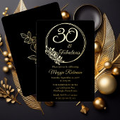 30歳と素晴らしい30歳の誕生日パーティースタンプ 箔招待状
