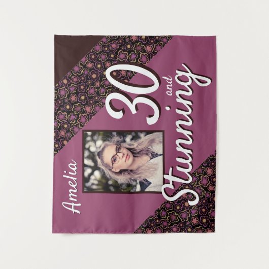 30歳と素晴らし30歳の誕生日の写真 タペストリー (正面)