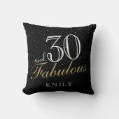 30歳と素晴らエレガントしいブラック30歳 クッション (正面)