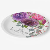 30歳と素晴エレガントらしいフローラ30歳の誕生日 ペーパープレート (アングル)