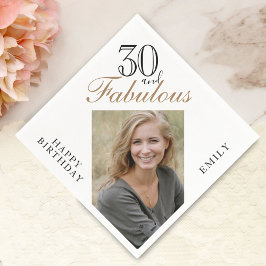 30歳と素晴エレガントらしい台本30歳の誕生日 スタンダードカクテルナプキン