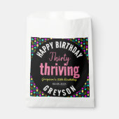 30歳と繁栄するブラックとレトロ30歳の誕生日 フェイバーバッグ (正面)