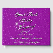 30歳と繁栄ピンクパープル30歳の誕生日 ゲストブック (正面)