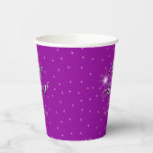 30歳と繁栄ピンクパープル30歳の誕生日 紙コップ (左)