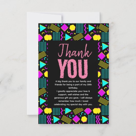 30歳と繁栄レトロ30歳 サンキューカード (正面)