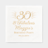 30歳と30歳の誕生日パーティー 箔ナプキン (正面)