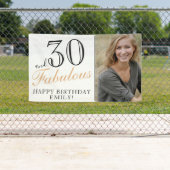 30歳と30歳エレガントの誕生日の写真 横断幕 (インサイチュ)