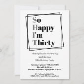 30歳のおもしろい誕生日30歳で嬉しい 招待状 (正面)