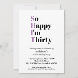 30歳のおもしろい誕生日30歳で嬉しい 招待状