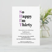 30歳のおもしろい誕生日30歳で嬉しい 招待状 (スタンド正面)