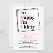 30歳のおもしろい誕生日30歳で嬉しい 招待状 (正面)