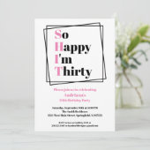 30歳のおもしろい誕生日30歳で嬉しい 招待状 (スタンド正面)