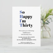 30歳のおもしろい誕生日30歳で嬉しい 招待状 (スタンド正面)