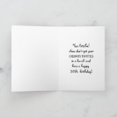 30歳のおもしろカード カード (内部)