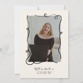 30歳のお祝いにおしゃれなレトロフォトバースデー 招待状 (裏面)