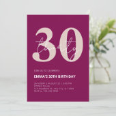 30歳のお祝い 招待状 (スタンド正面)