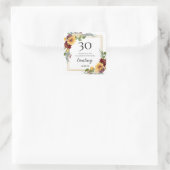 30歳のお誕生日ひまわり スクエアシール (バッグ)