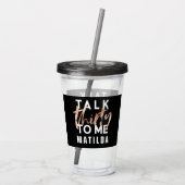 30歳のお誕生日をバラモダン金ゴールドタイポグラフィ アクリルタンブラー (裏面)