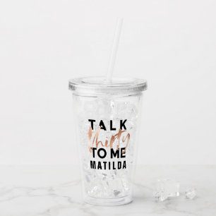 30歳のお誕生日をバラモダン金ゴールドタイポグラフィ アクリルタンブラー