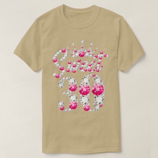 30歳のギフト甘い30歳の誕生日ピンクダイヤモンド Tシャツ (デザイン正面)