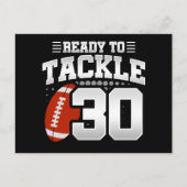 30歳のタックルフットボールパーティー 30歳の誕生日 ポストカード (正面)