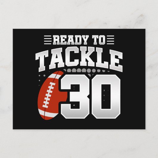 30歳のタックルフットボールパーティー 30歳の誕生日 ポストカード (正面)