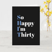 30歳のバースデーおもしろいタカード カード (黄色い花)