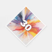 30歳のバースデー絵を描タ・ブラスト スタンダードランチョンナプキン (角)