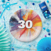 30歳のバースデー絵を描タ・ブラスト ペーパープレート (パーティー)